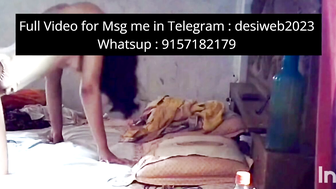 Indian Boudi Sucks Cock on Bed in White Panties