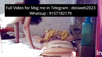 Indian Boudi Sucks Cock on Bed in White Panties