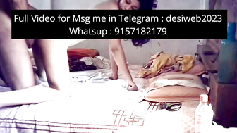 Indian Bhabhi Sucks Cock and Takes Deep Doggy Style Fuck on Bed