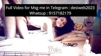 Indian Desi Girl Kissing and Standing Doggy Style Fuck on Bed