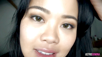 AstroDomina POV Asian Domina Smothering Kisses with Glossy Lips