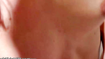 Blonde MILF in Fitting Room Sucks Cock for Stranger POV