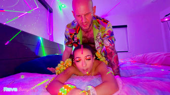 Sasha Tatcha & Clara Trinity Glow In The Dark Double Penetration