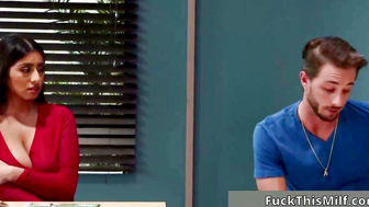 Brunette Student Sucks Teacher's Cock in Classroom