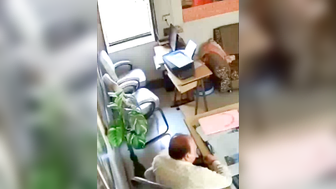 Desi Office Lady in Saree Gets Railed Standing Up CCTV Video