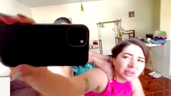 Big Ass Hairdresser Deepthroats Masked Barber Cock in Pink Top