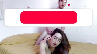 Tattooed Latina MILF Sucks Cock on Bed
