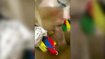 Indian Wife Deepthroats Lover's Cock at Dining Table