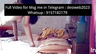 Indian Girl Bends Over on Bed for Lover to Fuck Her Boobs Pressing