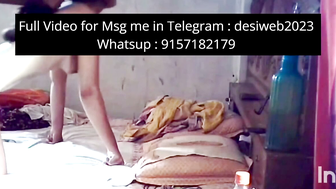 Indian Girl Bends Over on Bed for Lover to Fuck Her Boobs Pressing