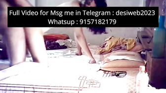 Indian Bhabhi on Knees Shows Bare Boobs and Pussy on Video Call