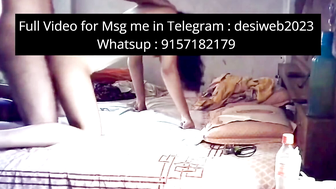 Indian Bhabhi on Knees Shows Bare Boobs and Pussy on Video Call