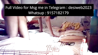 Indian Bhabhi on Knees Shows Bare Boobs and Pussy on Video Call