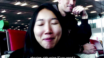 Asian Girl Deepthroats Cock on Bed in Vietnam