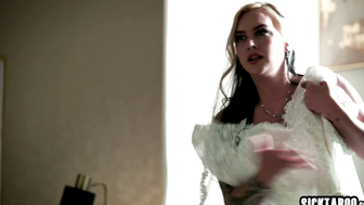 Tattooed Bride Cubbi Thompson Deepthroats Groomsman Charles Dera's Big Cock
