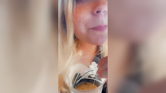 1st puke then drink it
