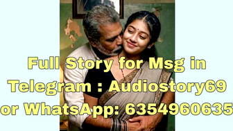 Grey Haired Indian Maa Kissed by Older Man in Saree
