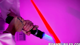 Studs throbbing sword gets to slice Emma Rosie and Kimmy Kimms tasty slits