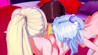 Megumin Aqua and Darkness into a Dyke 3Some - KonoSuba Cartoon.