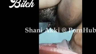 Sri Lankan Older Lady Play with Ice Sex Toy Vibrator Play | ශානි