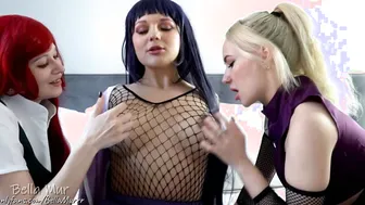 Ino and Kushina Having Fun with Hinatas Vagina (Naruto Girls Cosplay)