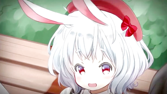 Silver-haired Futa Bunny Girl gets sounded