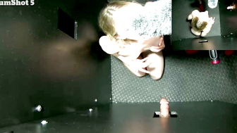 Riley Reyes Deepthroats Cock Through Glory Hole for Multiple Cumshots