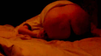 Asian Girl Bent Over Couch with Tied Ankles for Spanking