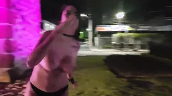 I walk nude showing my gigantic boobs around Queretaro City