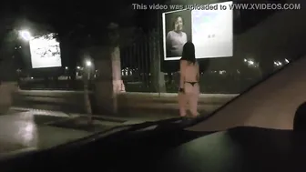 I walk nude showing my gigantic boobs around Queretaro City