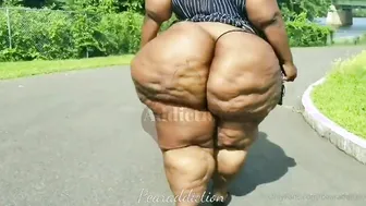 Gigantic Ebony Butt On A Stroll two