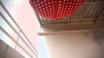 Depraved housewife swinging without underwear on a swing FULL