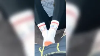 Red Bj milf offer Stepson Devils Pedicure and Fellatio
