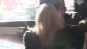 White 18 year old getting banged by 2 men inside outside places