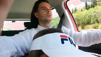 Insane Oral Sex On The Speed Highway Deeply While Driving Filthy Skank.