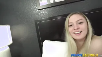 Homemade Casting-X Amber Moore Beauty perky blonde audition nailed