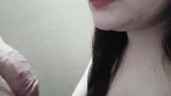 Gorgeous fellatio with a gigantic amount of cum and cum