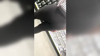 African BBW VPL into Dollar Tree