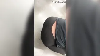 African BBW VPL into Dollar Tree
