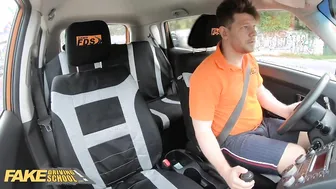 Fake Driving School Lexi Dona Takes Off her Hazmat Suit