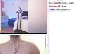 Omegle amazingly hot latino cunt with mouth dancing under the shower