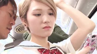 Jizzed on college girl dress in the bus