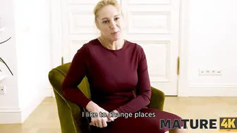 MATURE4K. Charmer answers some questions and slowly moves