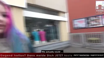 CURVY MERMAID LADY fuck INTO OUTSIDE RESTROOM: SWISS LADY got GIGANTIC DICK