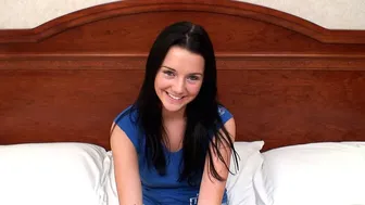 Petite 95lb raven-haired 18 yr old makes her debut porn