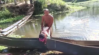 QUICOU GOSTOSO NO MEU PAU DENTRO DO BARCO