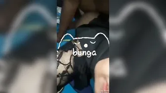 Awek tudung hitam one doggy