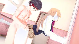 3D Cartoon: ANAL SEX INSIDE THE BATHROOM WITH Erina Nakiri (Shokugeki no