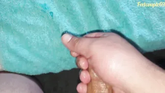 Cum twice on Hot Big Boobed Ex-Wife Lick Cum off Titted two Times