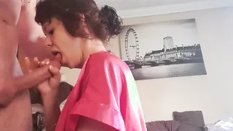 Gown porn video – Curly Haired mom Sucking Off and Jerking my Penis till I Cum